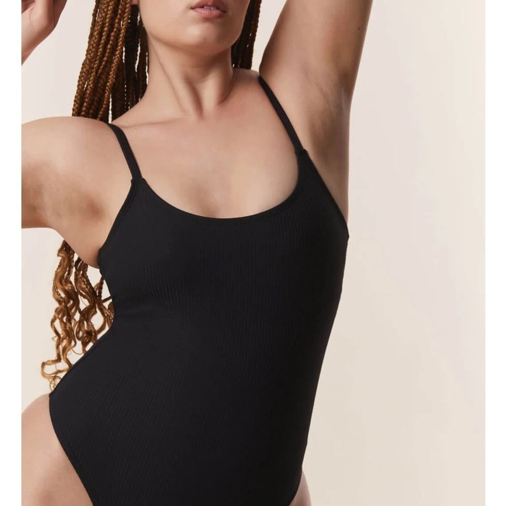 Andie The Amalfi Rib One‎ Piece Swimsuit Black plus size XXL NWT